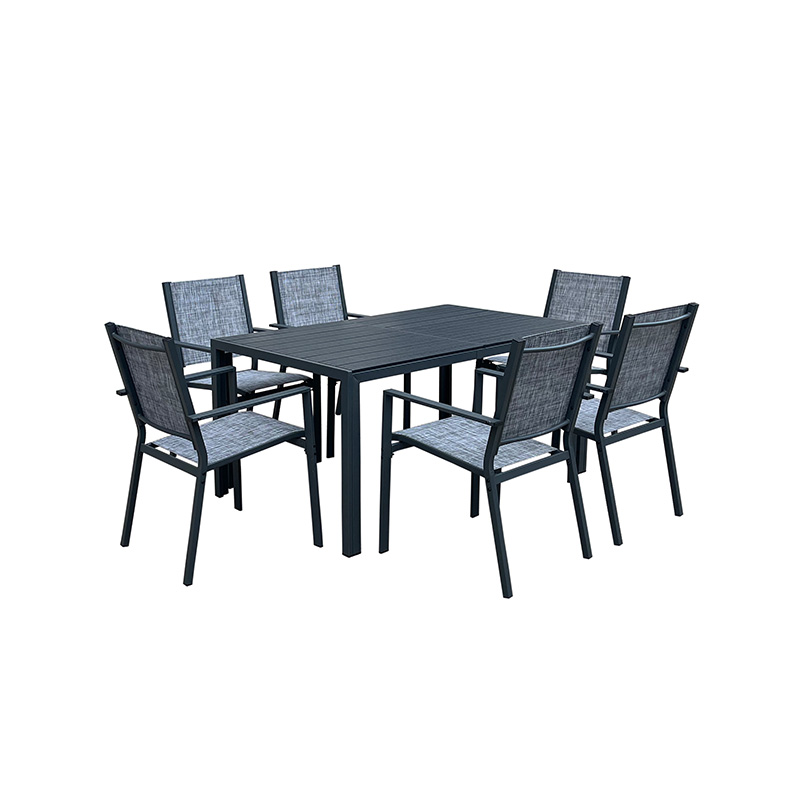 CDS-702 7-piece Black WPC Tabletop